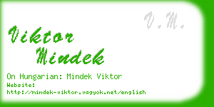 viktor mindek business card